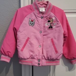 Disney Store Minnie Mouse bomber jacket size 3